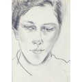 Jean Shepeard (British, 1904-1989): pencil portrait of Dame Wendy Hiller (1912-2003), signed with a ... 