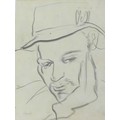 Jean Shepeard (British, 1904-1989): a charcoal sketch of the artist Edward Wolfe (1897-1982), signed... 