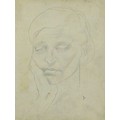 Jean Shepeard (British, 1904-1989): six charcoal and pencil portraits, all signed, including 'Girl r... 