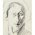 Jean Shepeard (British, 1904-1989): charcoal portrait of the actor Rosemary Harris (b. 1927), unsign... 