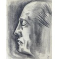 Jean Shepeard (British, 1904-1989): two charcoal portraits of crime writer Edgar Wallace (1875-1932)... 