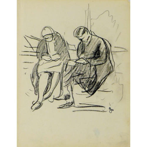 34 - Jean Shepeard (British, 1904-1989): a collection of over forty sketches, including a charcoal portra... 