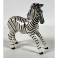 A Beswick 'Zebra', version two, model 845B, white with black stripes - gloss, 18.4cm high, with asso... 