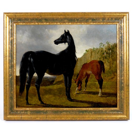 47 - John Frederick Herring, Sr. (British, 1795-1865): equine double portrait, depicting a mare and her f... 