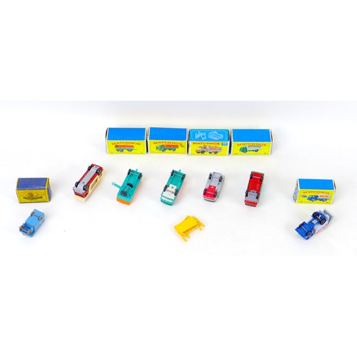 70 - Seven Matchbox Lesney die-cast model toys, comprising a Moko Lesney Removal van No.17, missing flaps... 