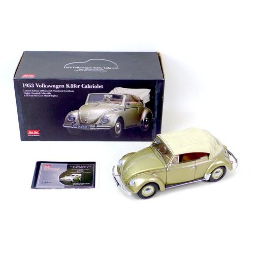 79 - A limited edition  Sun Star die-cast model 1:12 scale 1953 Volkswagen Kafer Cabriolet car, numbered ... 