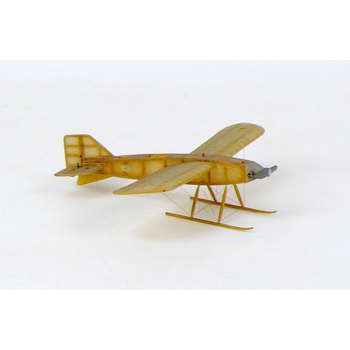 107 - A WWI wooden model of Archibald Low's Aerial Target bomb, a radio controlled pilotless weapon, the f... 