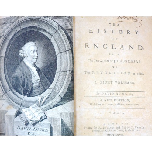 113 - Three sets of 18th century and later volumes of letters and the History of England, comprising David... 