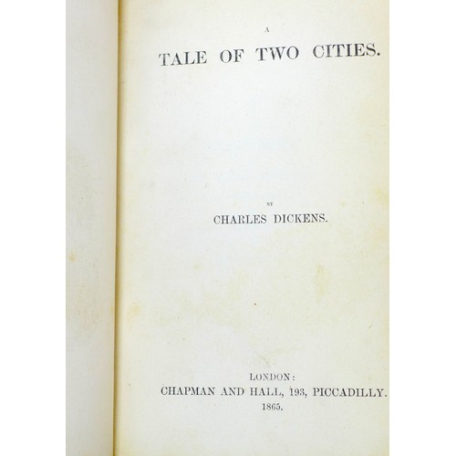 115 - Charles Dickens, a part 19th century set of twenty-six volumes, including Tale of Two Cities (pub. C... 