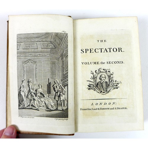 117 - The Spectator, years 1710-1714, published for J. and R. Tonson and S. Draper, London, 8 volumes, 'Vo... 