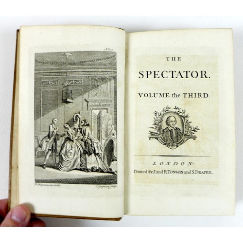 117 - The Spectator, years 1710-1714, published for J. and R. Tonson and S. Draper, London, 8 volumes, 'Vo... 