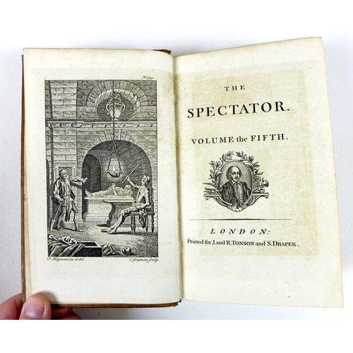 117 - The Spectator, years 1710-1714, published for J. and R. Tonson and S. Draper, London, 8 volumes, 'Vo... 