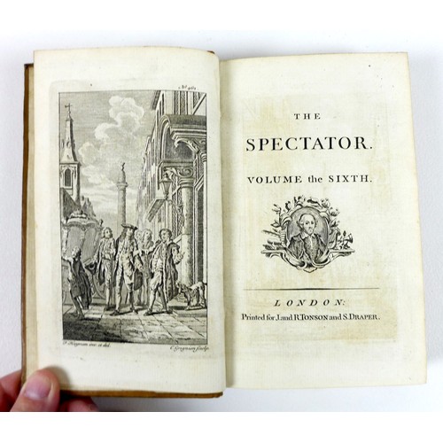 117 - The Spectator, years 1710-1714, published for J. and R. Tonson and S. Draper, London, 8 volumes, 'Vo... 