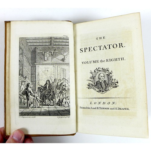 117 - The Spectator, years 1710-1714, published for J. and R. Tonson and S. Draper, London, 8 volumes, 'Vo... 