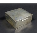 Two pieces of ERII silver, comprising a cigarette box, with 'EB' monogram engraved to its lid, cedar... 
