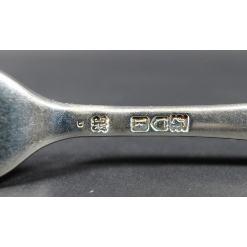 41 - A set of twelve Edwardian silver rat tail pattern forks, comprising six table forks, 19.5cm long, an... 