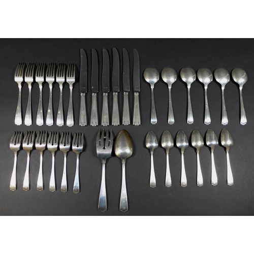 47 - An Art Deco, Gorham Manufacturing Co sterling silver part service, comprising table forks, 17.7cm, t... 