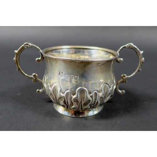 7 - A group of Victorian and later silver items, including a sifting spoon, indistinct maker's mark, Lon... 
