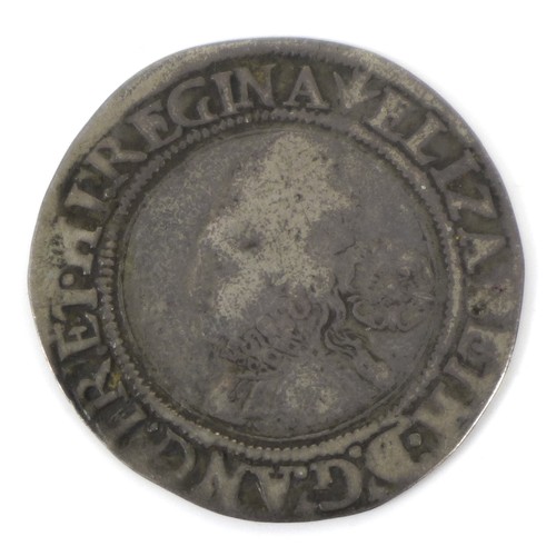 114 - A small group of five Elizabeth I and later coins, including a Elizabeth I silver sixpence, possibly... 