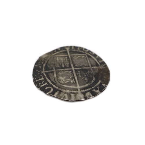 130 - An Elizabeth I silver shilling, possibly circa 1590s, with heavily rubbed portrait and long cross sh... 