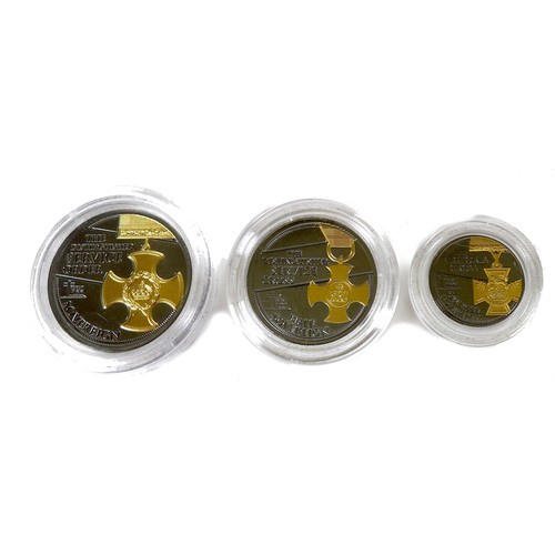 220 - An Elizabeth II three gold proof coin set, '2018 Armistice Centenary Remembrance Gold Gallantry Thre... 