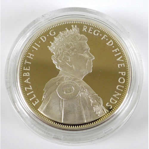 113 - An Elizabeth II silver proof Piedfort £5 coin, 'The Official Queen's Diamond Jubilee UK £5 Silver Pi... 