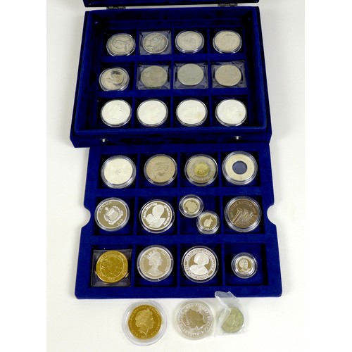 156 - A collection of UK and Commonwealth issue silver coins, including five Britannia silver £2 coins, 4 ... 