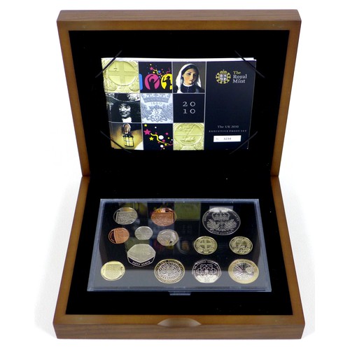 115 - An Elizabeth II Royal Mint UK proof coin set, 'The UK 2010 Executive Proof Set', thirteen coin set, ... 