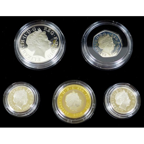 142 - An Elizabeth II Royal Mint commemorative silver proof five coin set, 'the UK Silver Celebration Set ... 