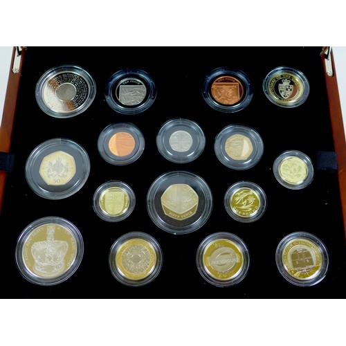 154 - An Elizabeth II Royal Mint UK proof coin set, 'The 2013 United Kingdom Premium Proof Set', sixteen c... 