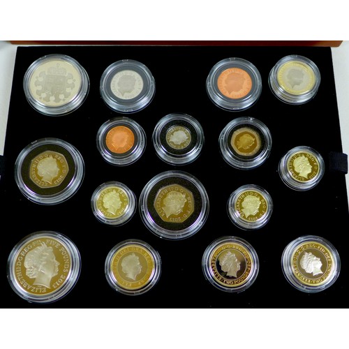 154 - An Elizabeth II Royal Mint UK proof coin set, 'The 2013 United Kingdom Premium Proof Set', sixteen c... 