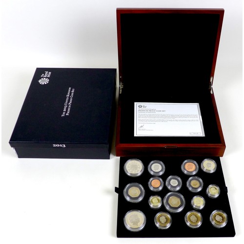 154 - An Elizabeth II Royal Mint UK proof coin set, 'The 2013 United Kingdom Premium Proof Set', sixteen c... 