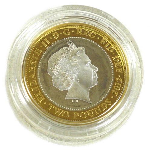 111 - An Elizabeth II Royal Mint UK silver proof Piedfort £5 coin and £2 coin, comprising 'The Official Lo... 