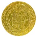 A Charles III of Spain 1774 Eight Escudos gold coin, with shield back, Madrid, Assayer 'PJ', 0.900 g... 