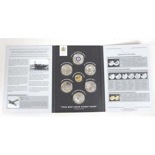 151 - 'Their Finest Hour' 75th Anniversary Commemorative London Mint Office proof coin set, comprising a 9... 