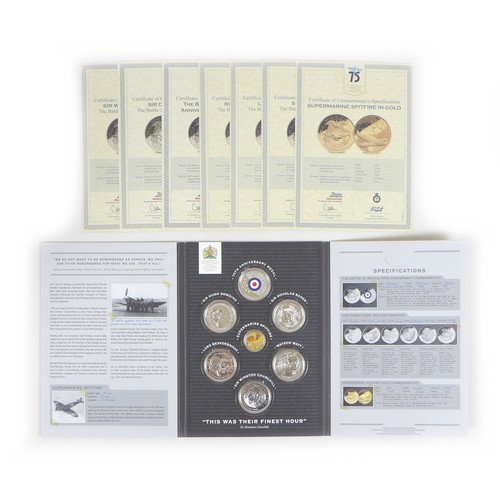 151 - 'Their Finest Hour' 75th Anniversary Commemorative London Mint Office proof coin set, comprising a 9... 