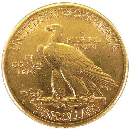 218 - An American US Mint gold $10 coin, Indian Head, Uncirculated, Ten Dollars, 1910, 0.900 grade gold, 2... 