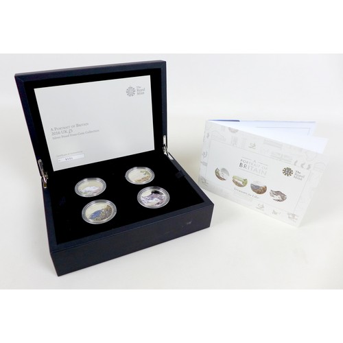 133 - A limited edition Elizabeth II Royal Mint commemorative silver proof four £5 coin set, 2016 'A Portr... 