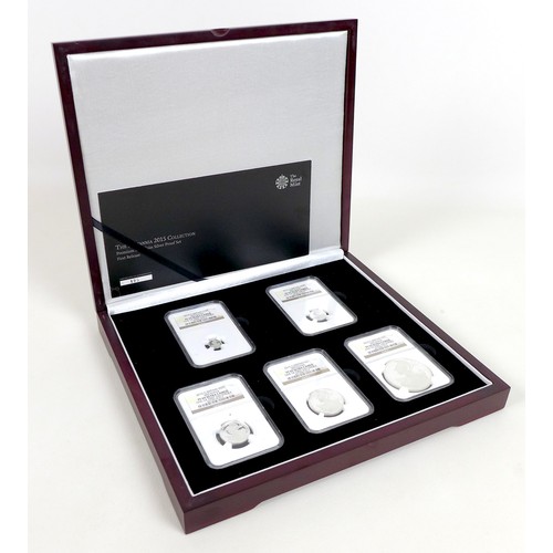 116 - A limited edition Elizabeth II Royal mint five coin set, 'The Britannia 2015 Collection- First Relea... 