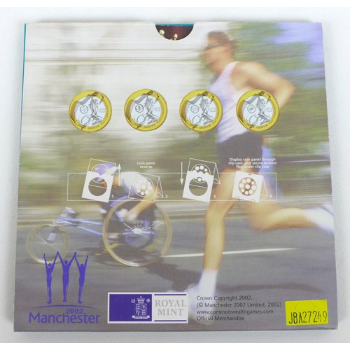 139 - A scarce Royal Mint 2002 Manchester The XVII Commonwealth Games commemorative coin set, 'The Officia... 