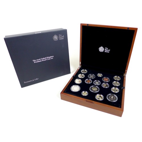 120 - An Elizabeth II Royal Mint UK proof coin set, 'The 2016 United Kingdom Premium Proof Coin Set', seve... 