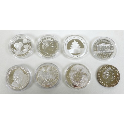 134 - A collection of Elizabeth II and other silver coins, comprising a 2005 Royal Mint '20th Anniversary ... 