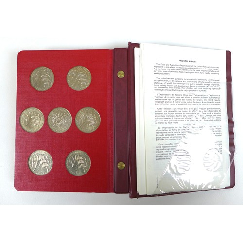 137 - A small collection of modern UK and World coins, including Coloured Portrait Collection, 41 coin set... 