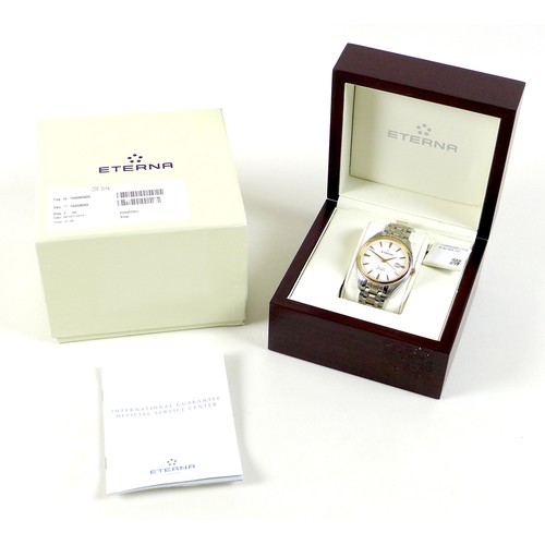 81 - An Eterna stainless steel cased gentleman's wristwatch, case 42.3mm, with box and papers.
Notes: in ... 