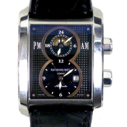 93 - A Raymond Weil Automatic Don Giovanni gentleman's stainless steel large tank wristwatch, model 4888,... 