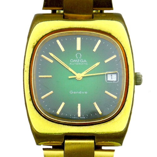 96 - A vintage Omega Geneve Automatic gold plated and steel cased gentleman's wristwatch, circa 1975, ref... 