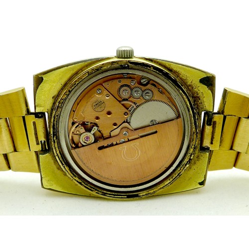 96 - A vintage Omega Geneve Automatic gold plated and steel cased gentleman's wristwatch, circa 1975, ref... 