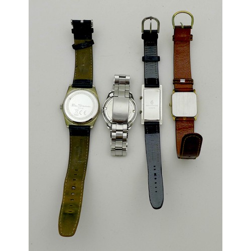 68 - A group of four gentleman's wristwatches, comprising a Seiko stainless steel wristwatch, model 6300-... 