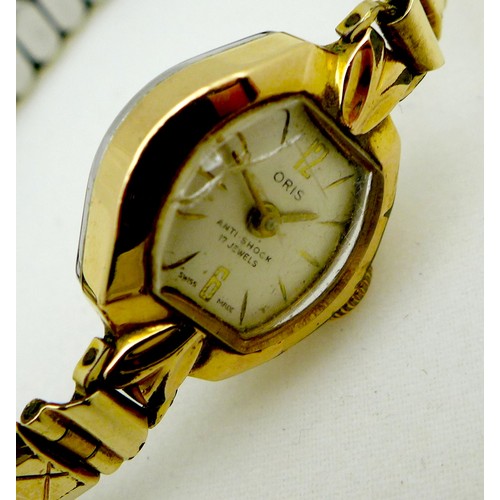 69A - A group of nine modern wristwatches, including a Seiko stainless steel and gold plated watch, two Ro... 