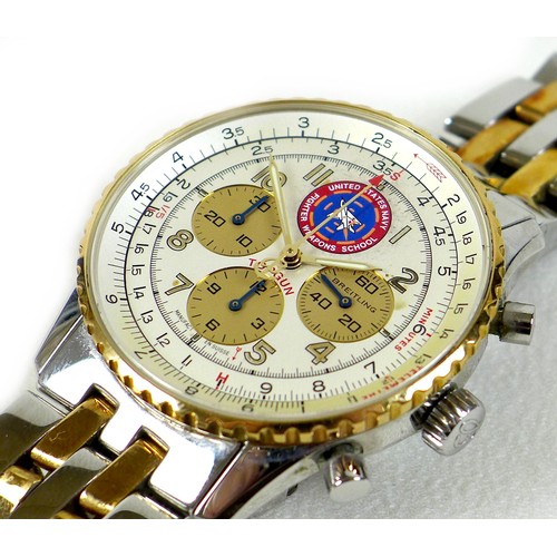 101 - A Breitling Navitimer 'TOPGUN' stainless steel cased gentleman's wristwatch, ref. D30022, circa 1995... 
